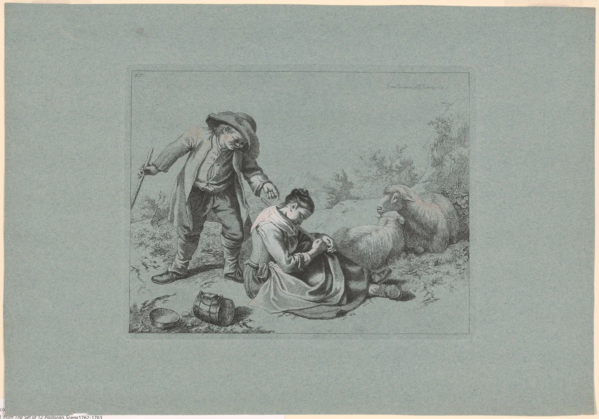 Plate 10, from The Set of 12 Pastorals Scenes by Francesco Londonio, print, 1762-1763