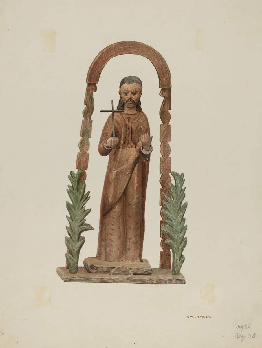 Santo (St. Francis) by Robert W.R. Taylor, index of american design, 1941