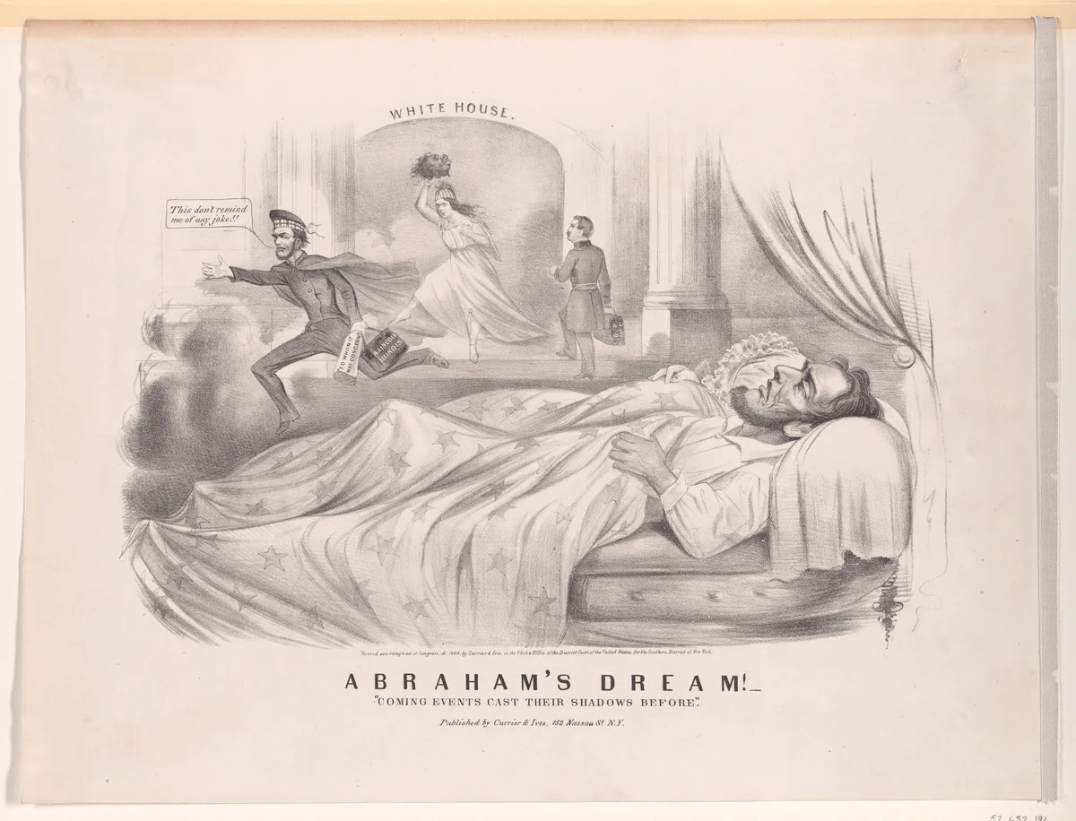 Abraham's Dream! – "Coming Events Cast Their Shadows Before" by Louis Maurer, print, 1864