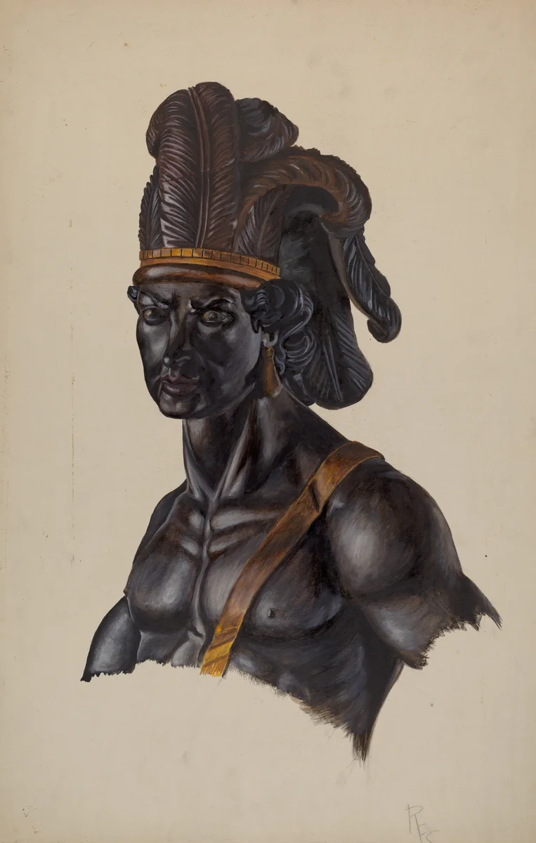 Cigar Store Indian by Richard F. Smith, index of american design, 1936
