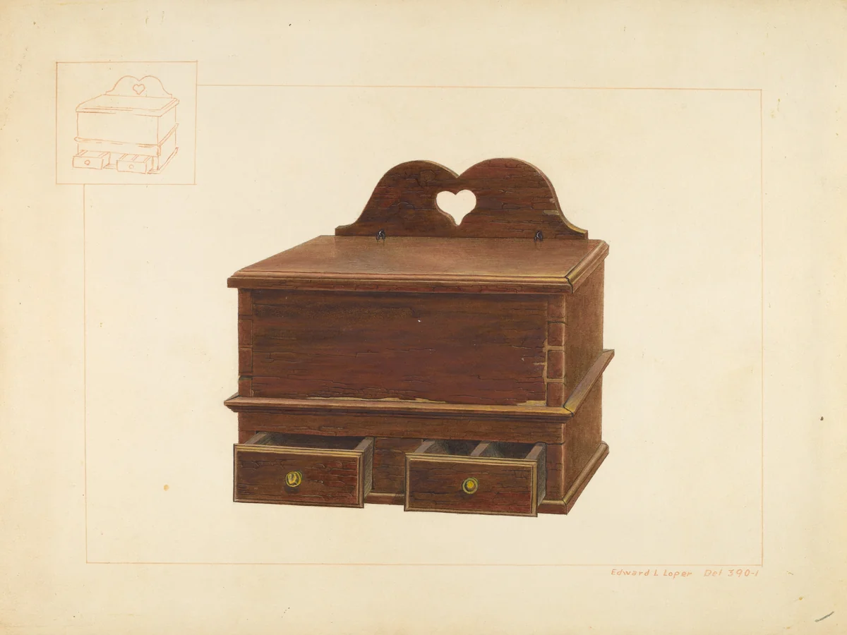 Cabinet Spice Box by Edward L. Loper, index of american design, 1938