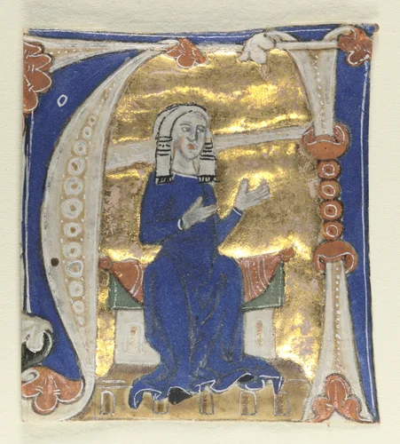 Historiated Initial (A) Excised from a Bible by Unknown, manuscript, 1200-1299