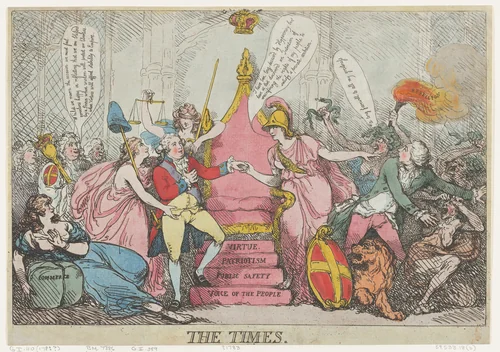 The Times by Thomas Rowlandson, print, 1788
