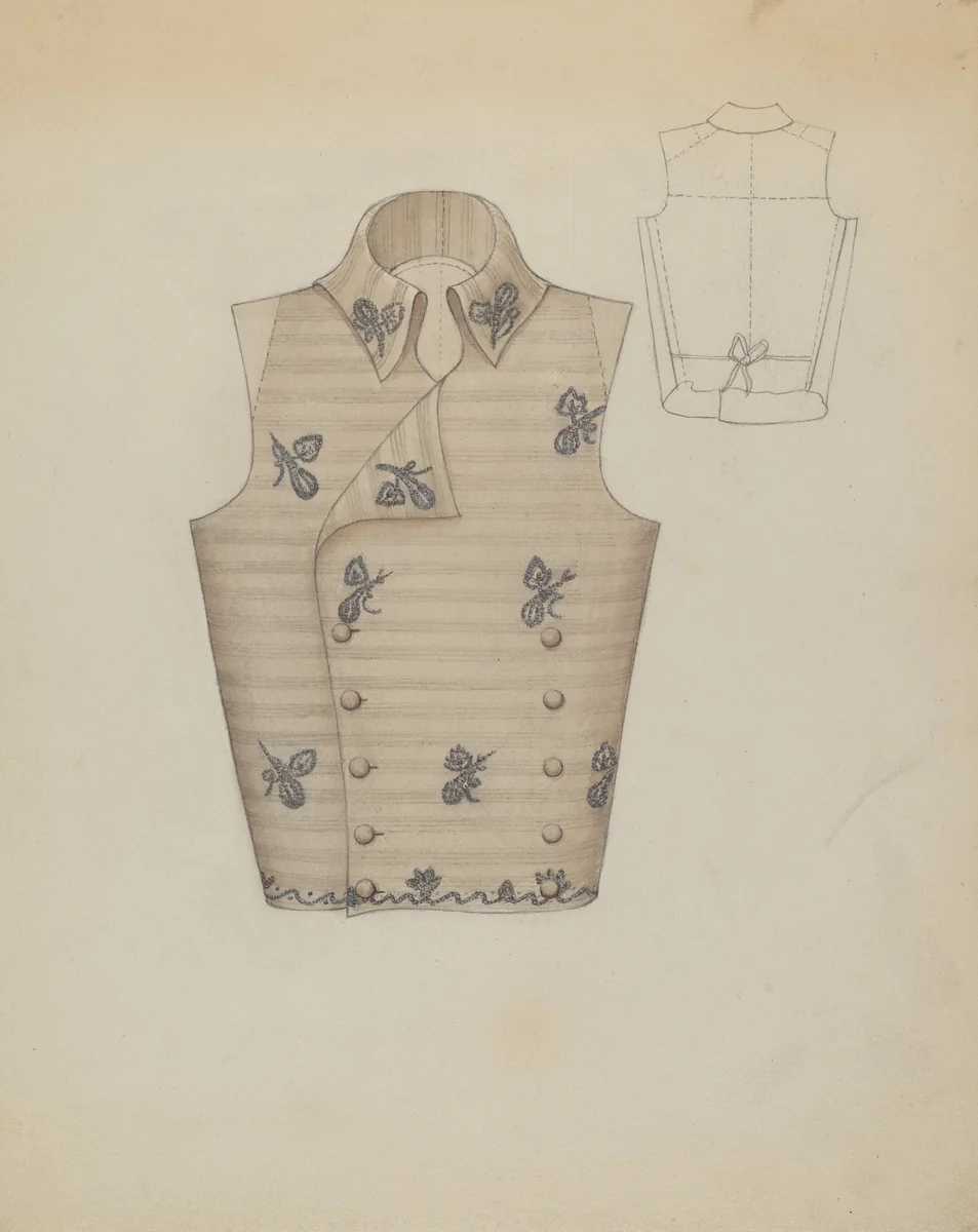 Waistcoat by Marie Mitchell, index of american design, 1936