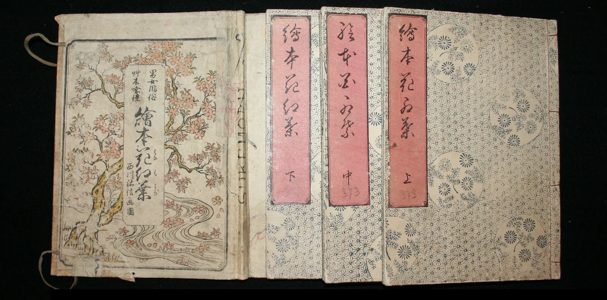 Sukenobu ehon hana momiji by Nishikawa Sukenobu (西川祐信), book, 1765-1775