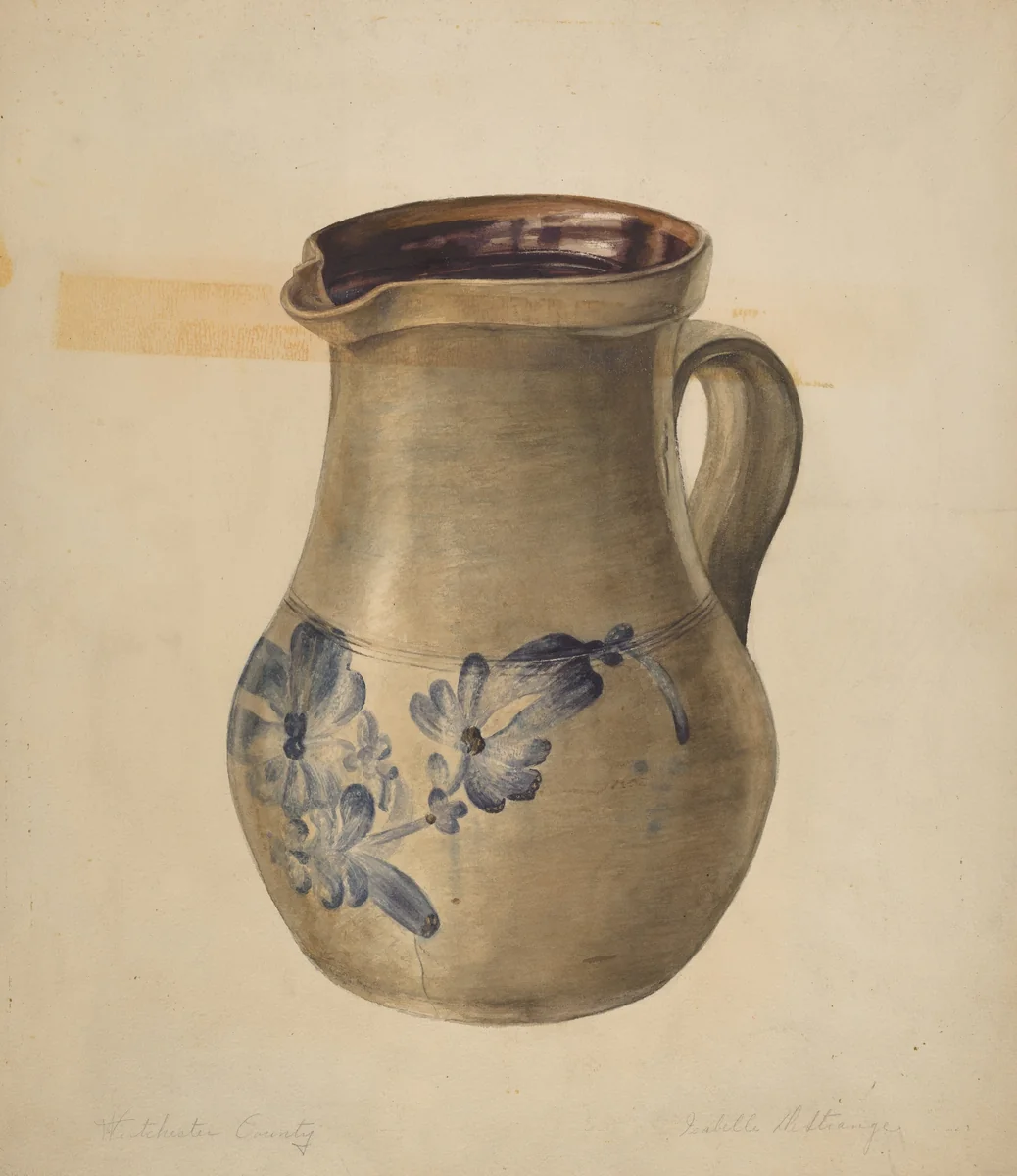Stone Pitcher by Isabelle De Strange, index of american design, 1938