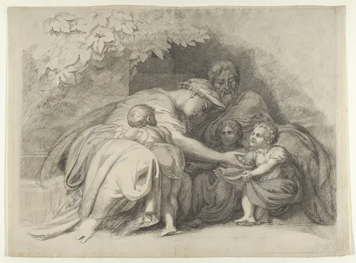 Anche a me, Madre mia! (Me too, mother!) by William Young Ottley, print, 1828