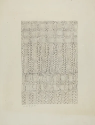 Handwoven Coverlet by Maud M Holme, index of american design, 1939