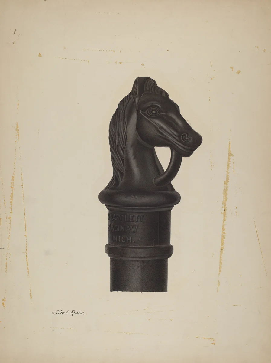 Hitching Post by Albert Rudin, index of american design, 1941