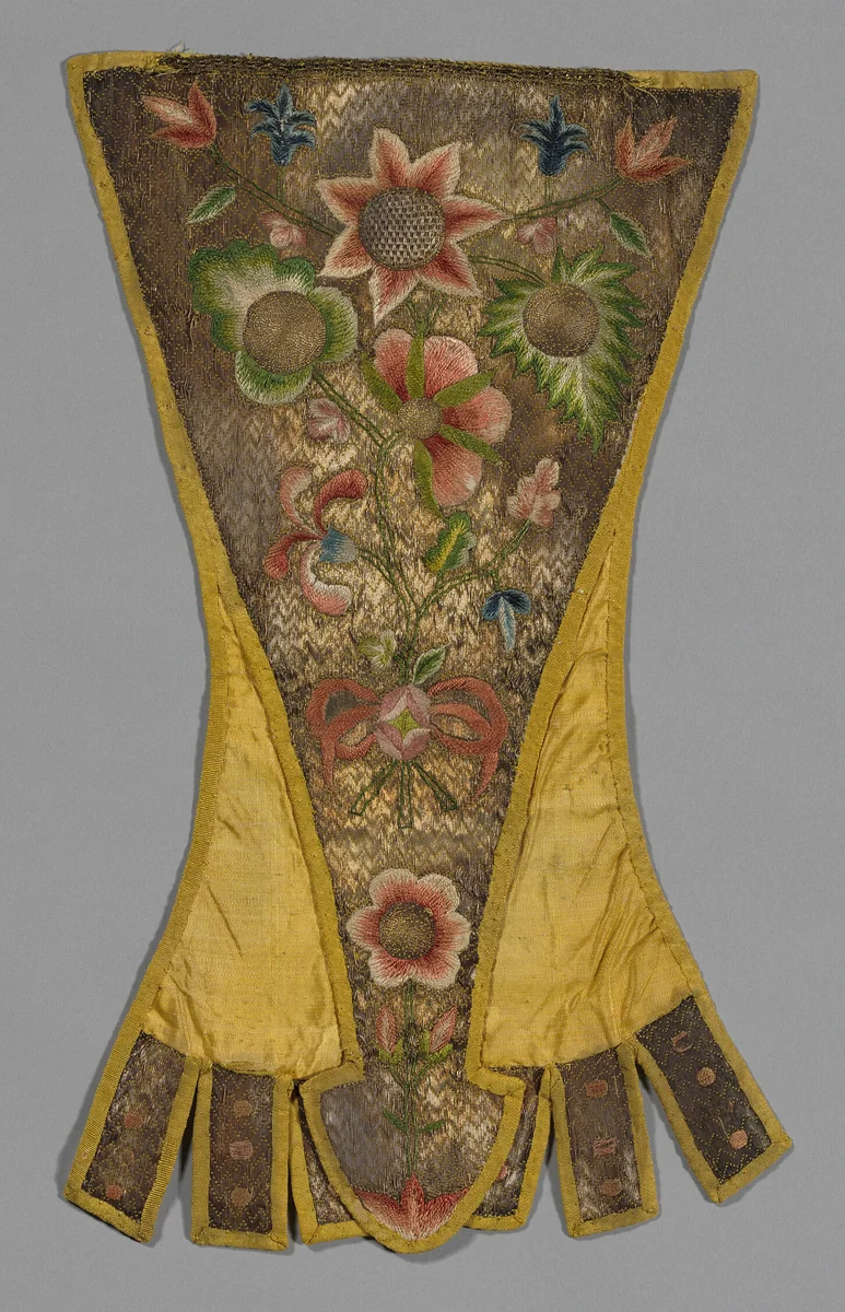 Stomacher by England, textile, 1601-1700