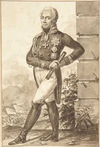 Portrait of Count Levin August von Bennigsen by Jean-Baptiste-François Bosio, drawing, 1780-1827