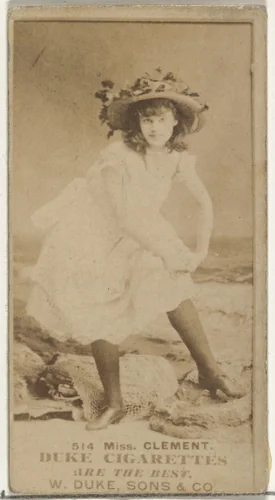 Card Number 514, Miss Clement, from the Actors and Actresses series (N145-7) issued by Duke Sons & Co. to promote Duke Cigarettes by W. Duke, Sons & Co., photograph, 1880-1889