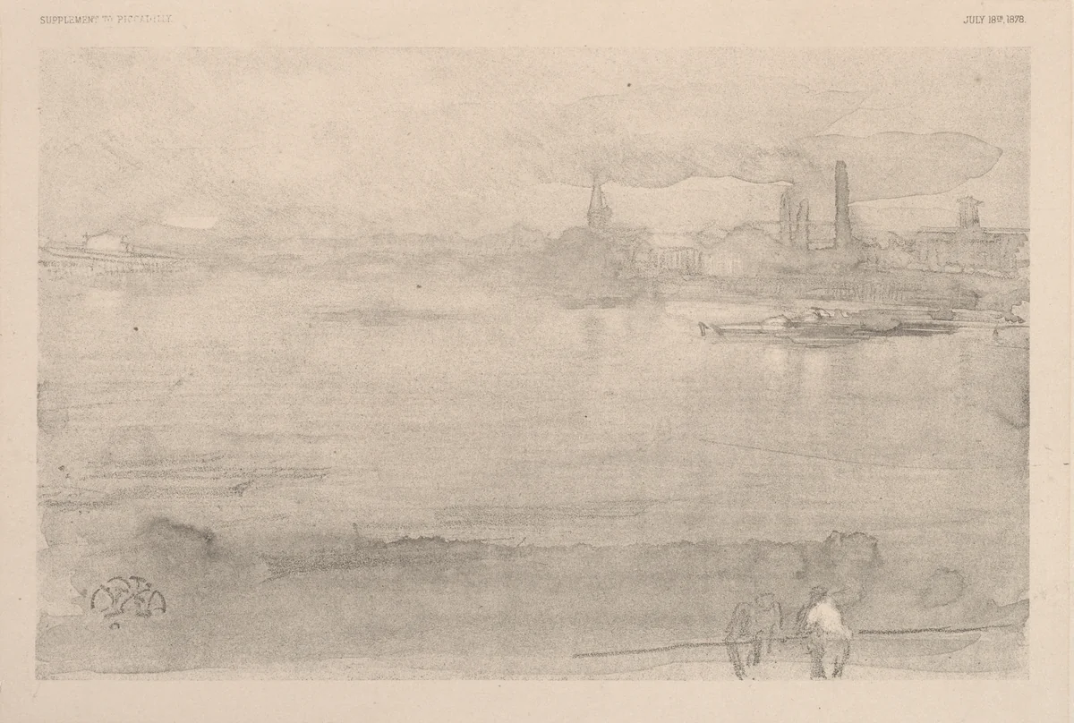 Early Morning: The Thames at Battersea by James McNeill Whistler, print, 1878