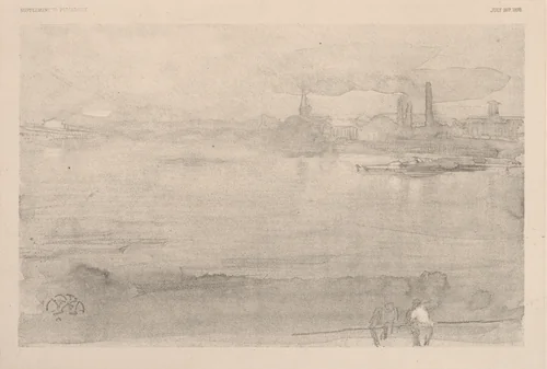 Early Morning: The Thames at Battersea by James McNeill Whistler, print, 1878