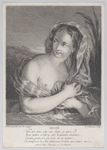 Summer (L'Esté) by Simon Ravenet, print, 1742-1762