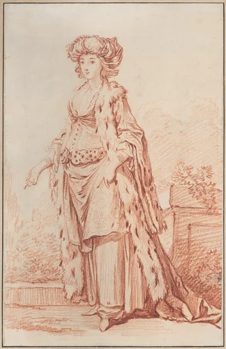 Woman of Constantinople by François Boucher, drawing, 1725-1736
