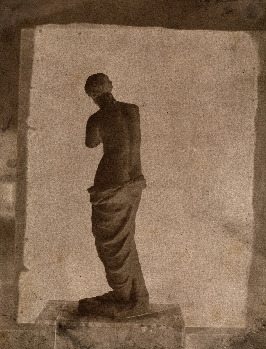 Untitled (Still life with a statuette of the Venus de Milo) by John Beasley Greene, photograph, 1852-1853