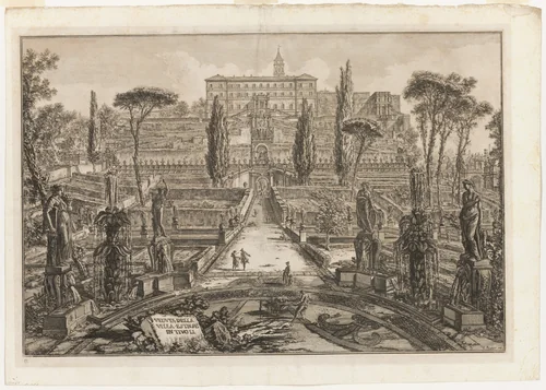 View of the Villa d'Este, Tivoli, from Views of Rome by Giovanni Battista Piranesi, print, 1773