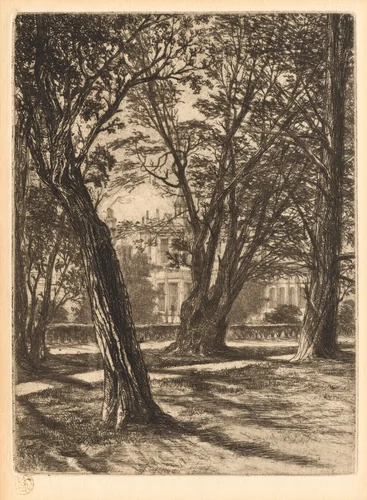 Kensington Gardens, No. 1 (Small Plate) by Francis Seymour-Haden, print, 1859
