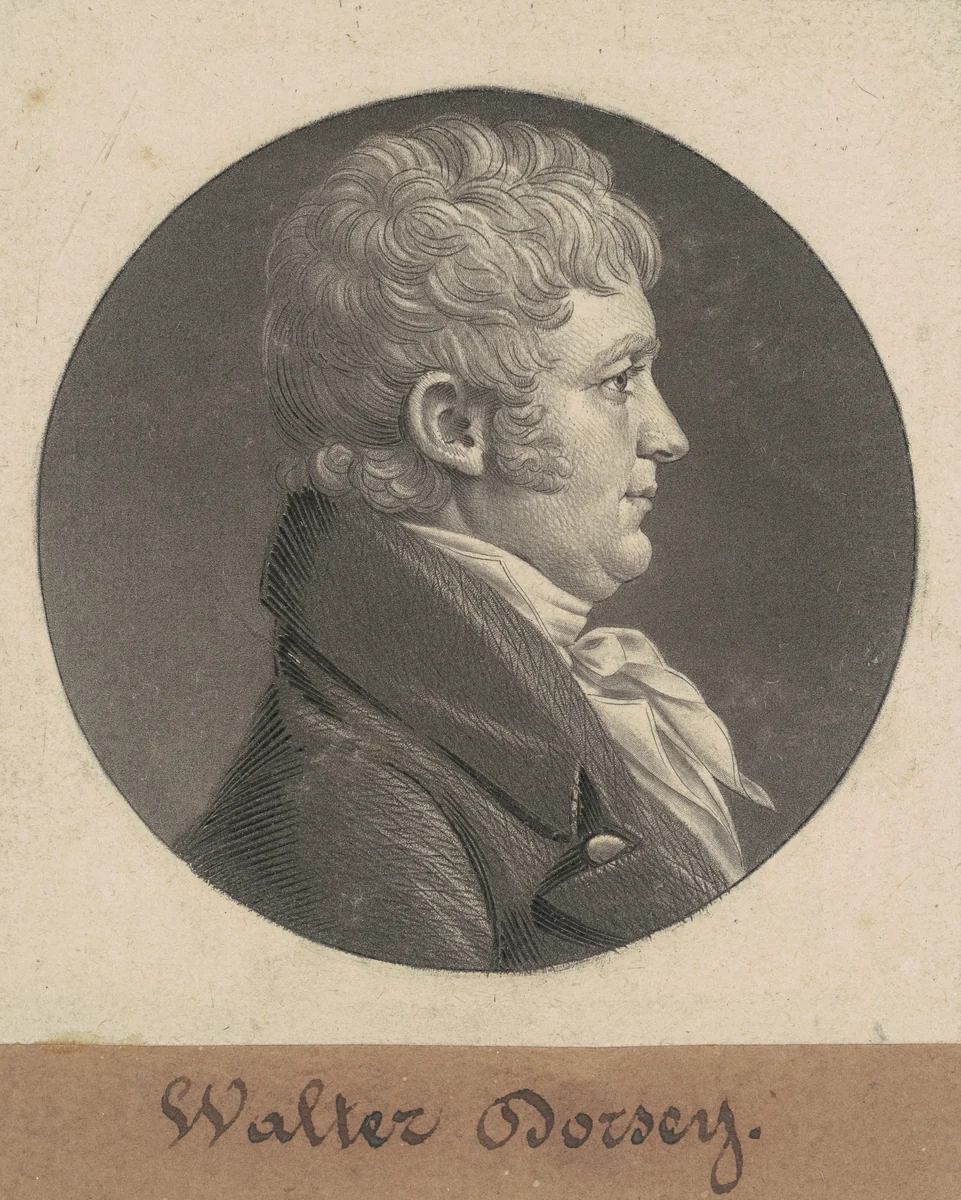 Walter Dorsey by Charles B. J. Févret de Saint-Mémin, print, 1804