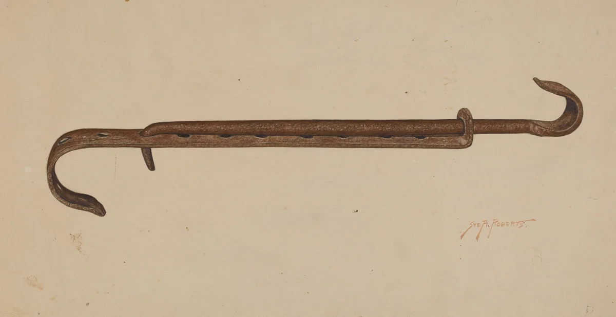 Fireplace Tool by Sydney Roberts, index of american design, 1940