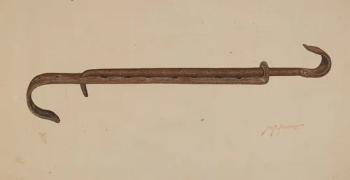 Fireplace Tool by Sydney Roberts, index of american design, 1940