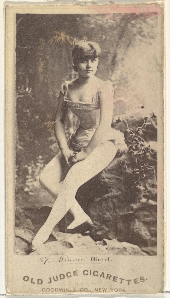 Minnie Ward, from the Actors and Actresses series (N171) for Old Judge Cigarettes by Goodwin & Company, photograph, 1886-1890