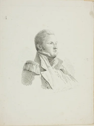 Portrait of a Military Man by Sauveur J. Legros, print, 1816