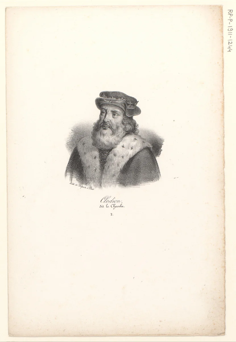 Portret van Chlodio by anonymous, print, 1818-1842