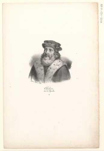 Portret van Chlodio by anonymous, print, 1818-1842