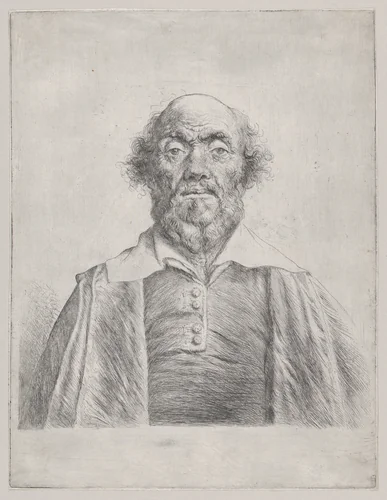 Bust of an Elderly Man by Jan Lievens, print, 1620-1674