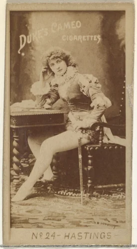 Card Number 24, Hastings, from the Actors and Actresses series (N145-4) issued by Duke Sons & Co. to promote Cameo Cigarettes by W. Duke, Sons & Co., photograph, 1880-1889