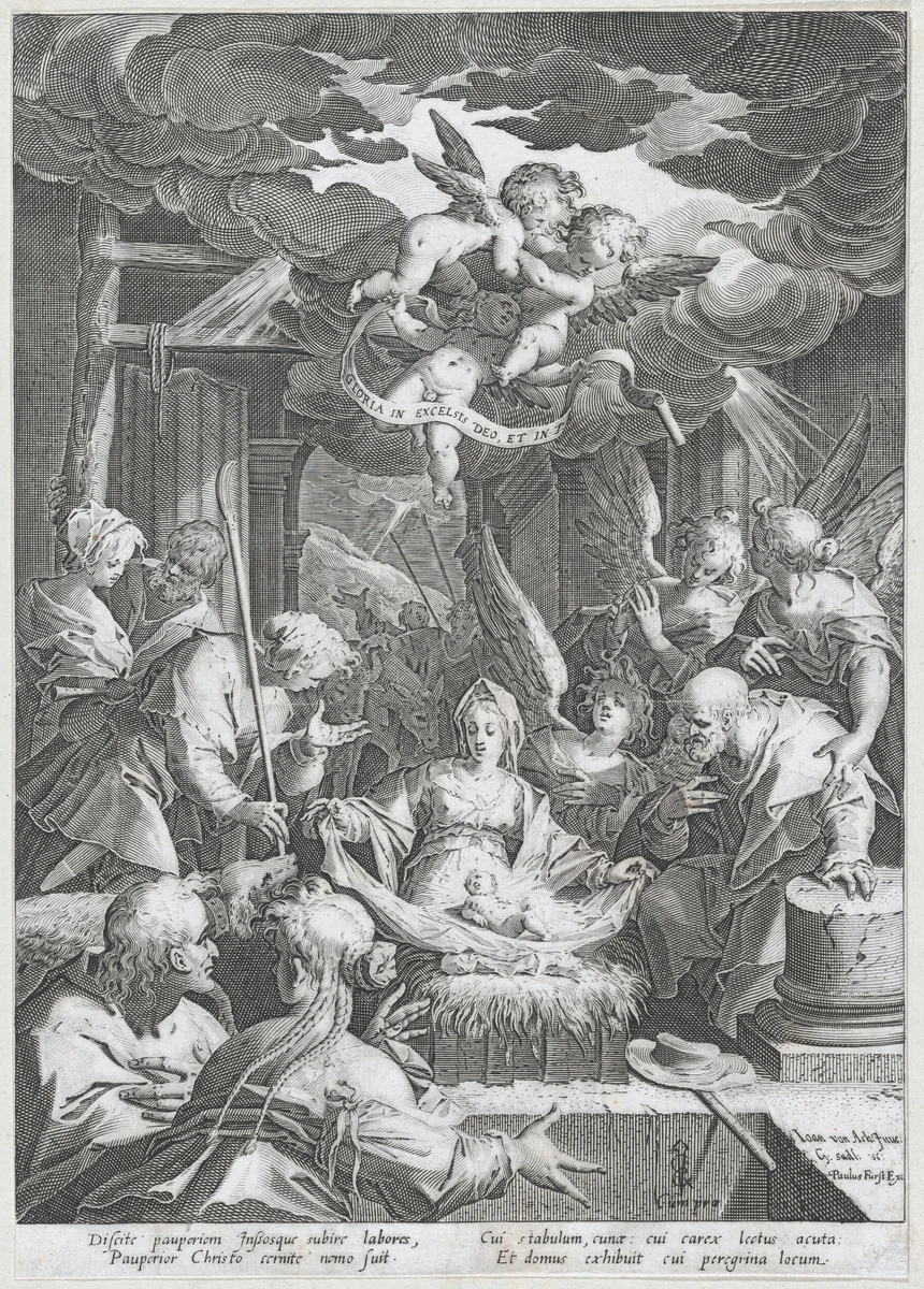 Nativity by Aegidius Sadeler II, print, 1588
