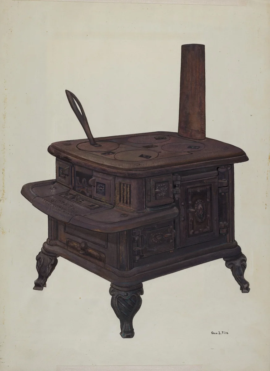 Stove (Model) by George File, index of american design, 1939