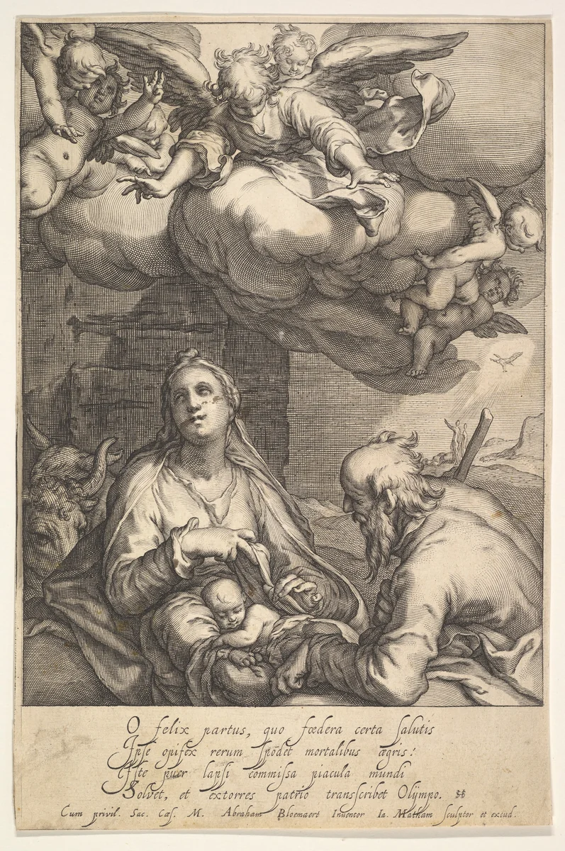 The Nativity by Jacob Matham, print, 1570-1631