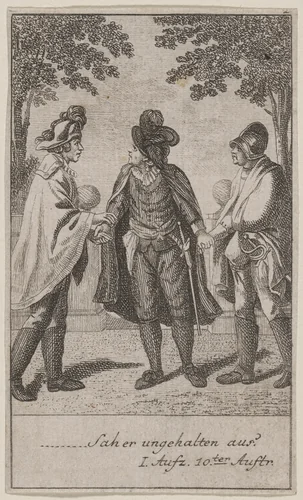 Sah er ungehalten aus? (What, look’d he frowningly?) by Daniel Nikolaus Chodowiecki, print, 1778