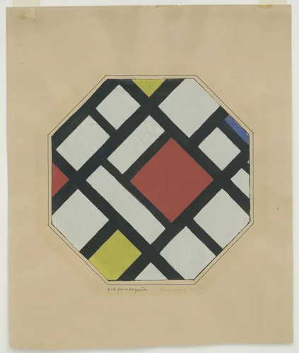 Study for a Composition by Theo van Doesburg, drawing, 1923