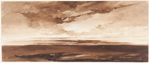 Panorama of the Coast at Sunset by Francis Danby, drawing, 1813