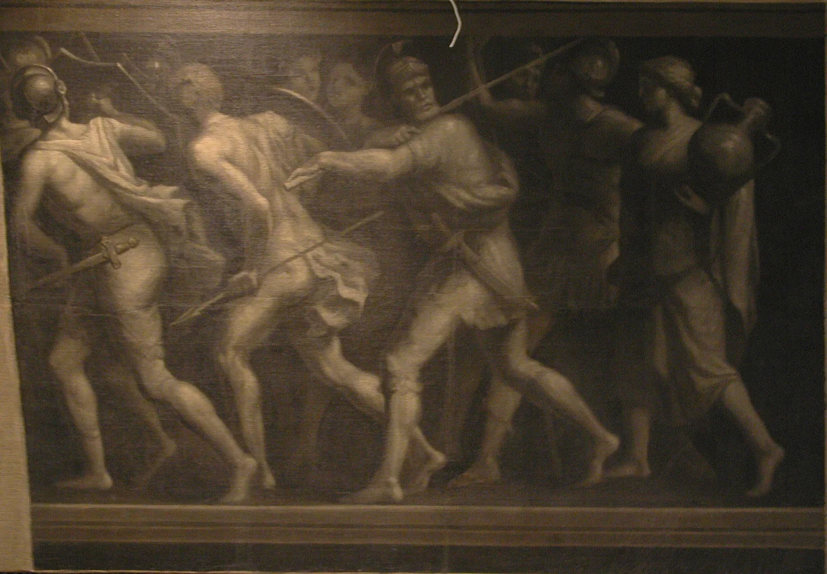 Frieze fragment by Polidoro da Caravaggio, painting, 1515-1540