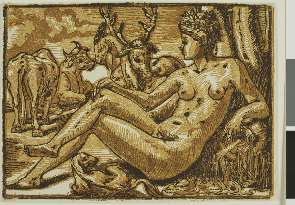 Nymph of Fontainebleau by Unknown Artist, print, 1546-1600