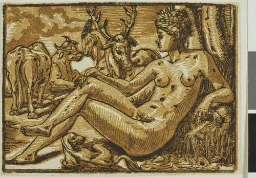 Nymph of Fontainebleau by Unknown Artist, print, 1546-1600