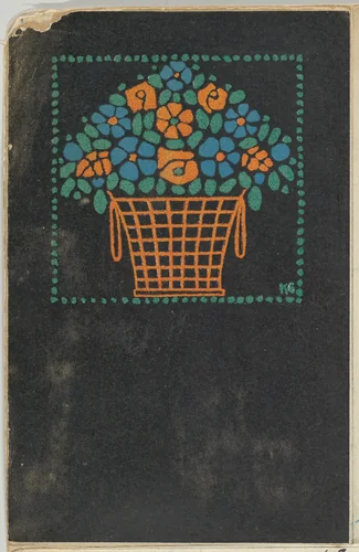 Basket of Flowers by Gustav Kalhammer, print, 1907