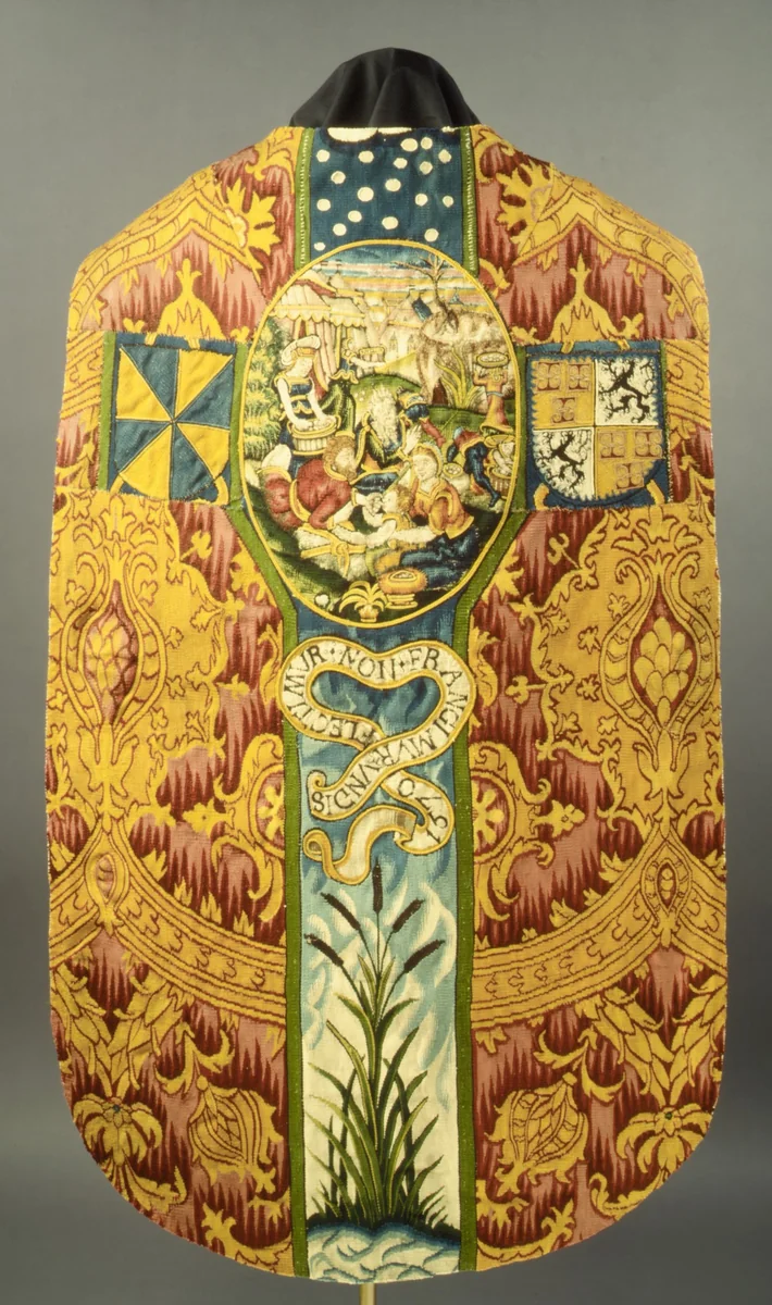 Chasuble with the Gathering of the Manna by Hieronymus Wierix, textile, 1570