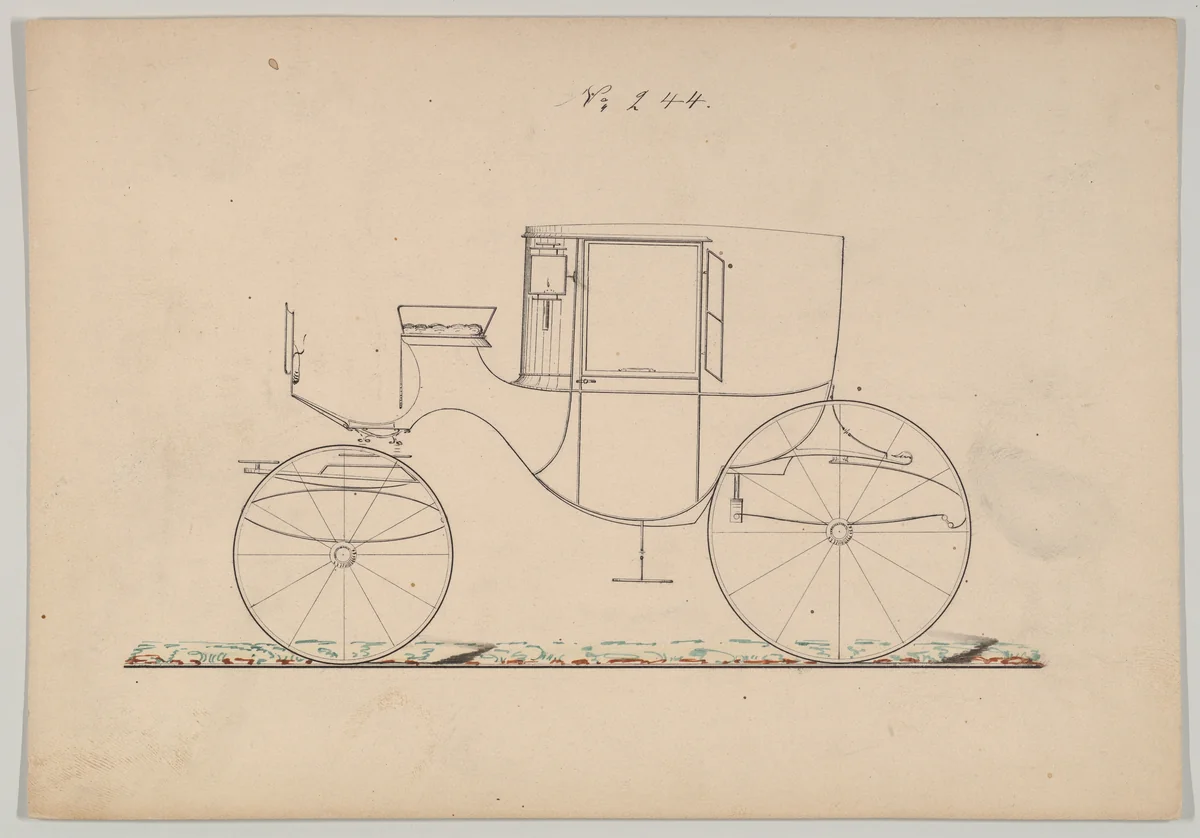 Clarence #244 by Brewster & Co., drawing, 1850-1870
