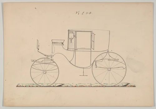 Clarence #244 by Brewster & Co., drawing, 1850-1870