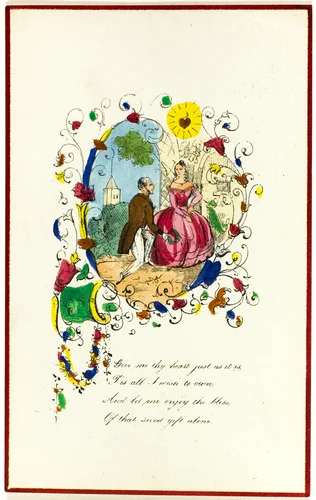 Give Me Thy Heart Just as It Is (valentine) by Unknown Artist, other, 1835-1845