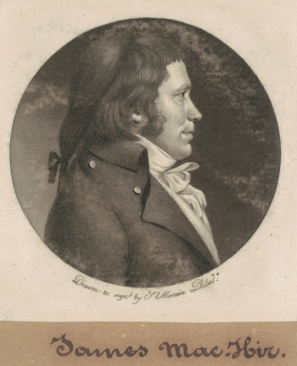 James Machir by Charles B. J. Févret de Saint-Mémin, print, 1799