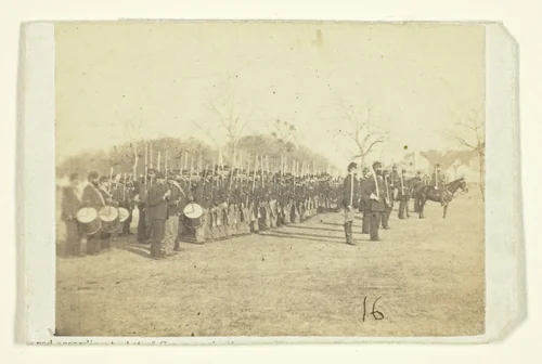50th Pennsylvania Infantry in Parade Formation by Timothy O'Sullivan, photograph, 1865-1887