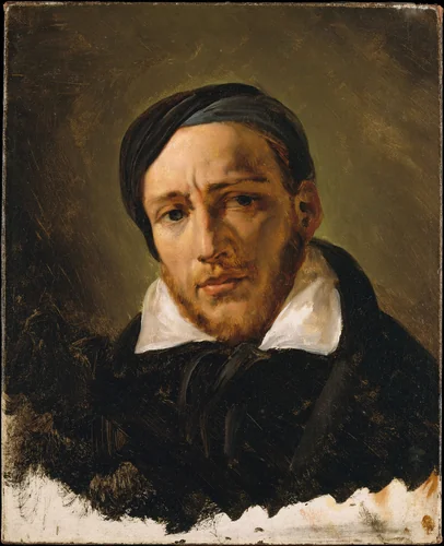 Jean-Louis-André-Théodore Gericault (1791–1824) by Horace Vernet, painting, 1822-1823