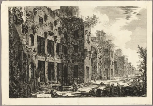 View of Visible Remains of the Baths of Diocletian at S. Maria degli Angeli, from Views of Rome by Giovanni Battista Piranesi, print, 1774